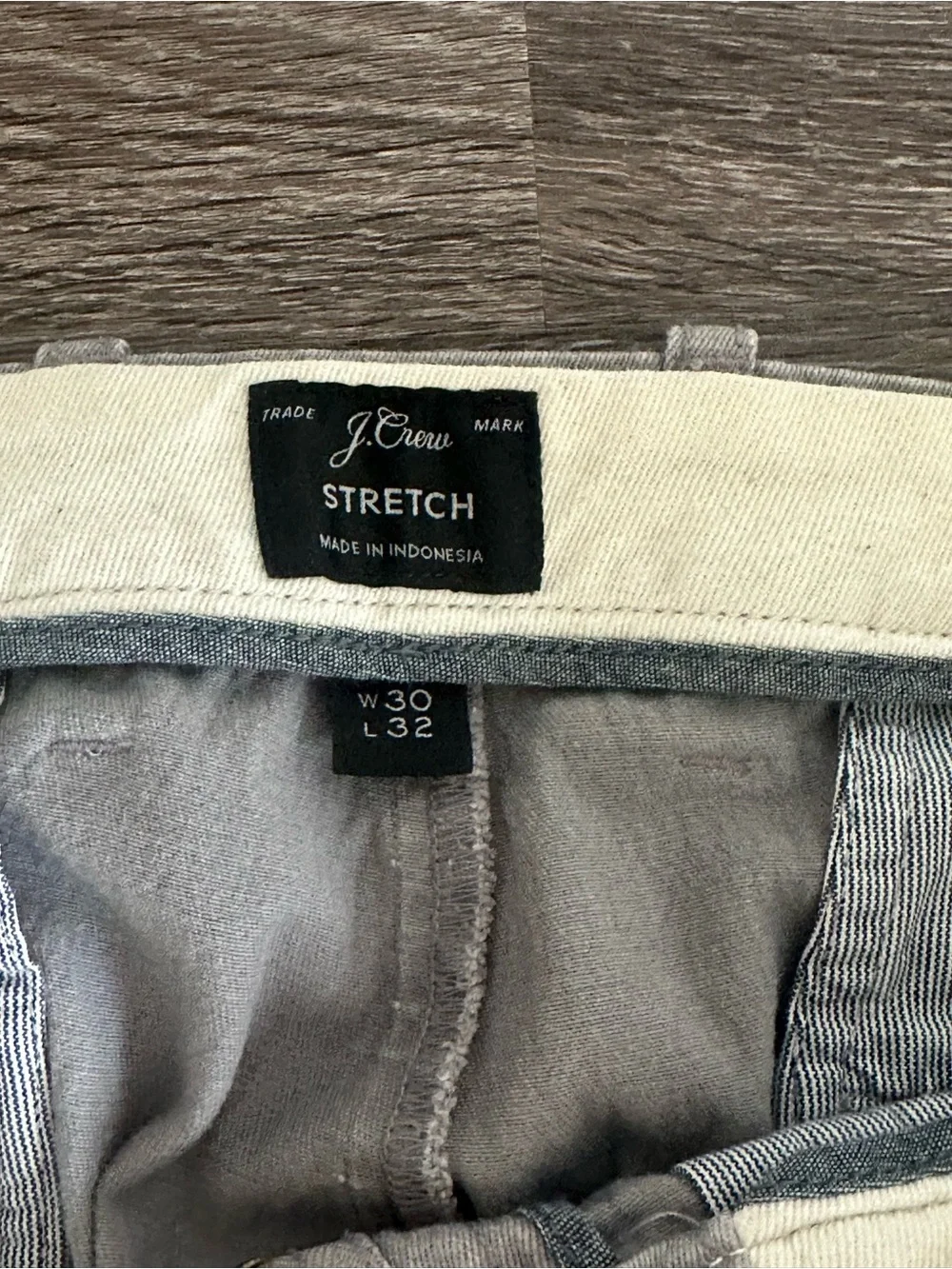 J. Crew Light Gray Slim Stretch Chinos